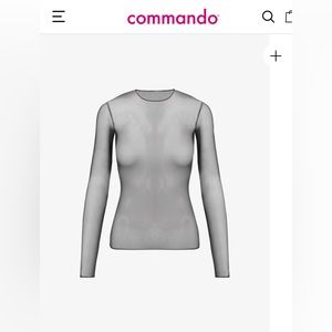 Commando Chic Mesh Long Sleeve Tee New NO tag